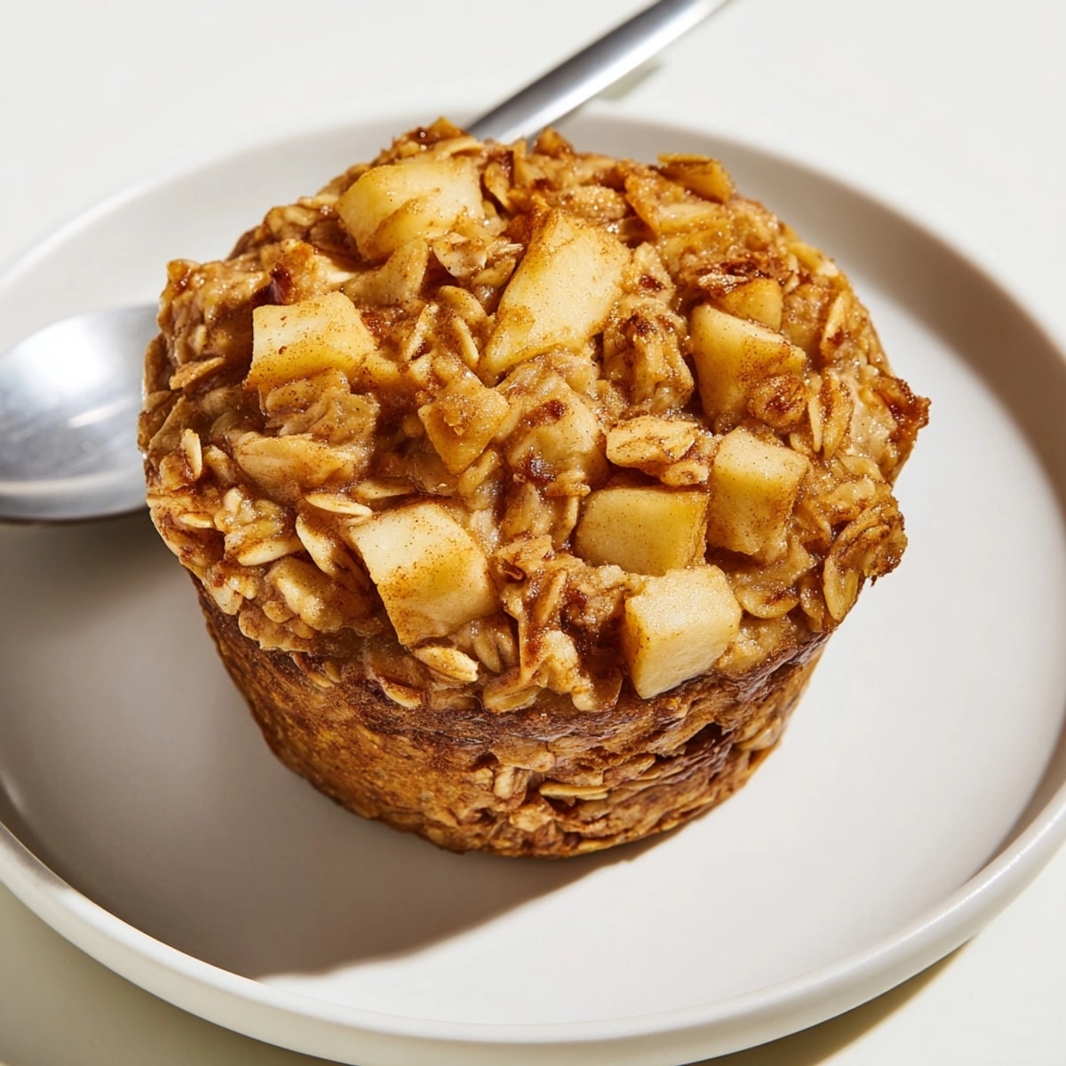 Golden Protein Apple Cinnamon Oatmeal Cups fresh from the oven, ready for breakfast.