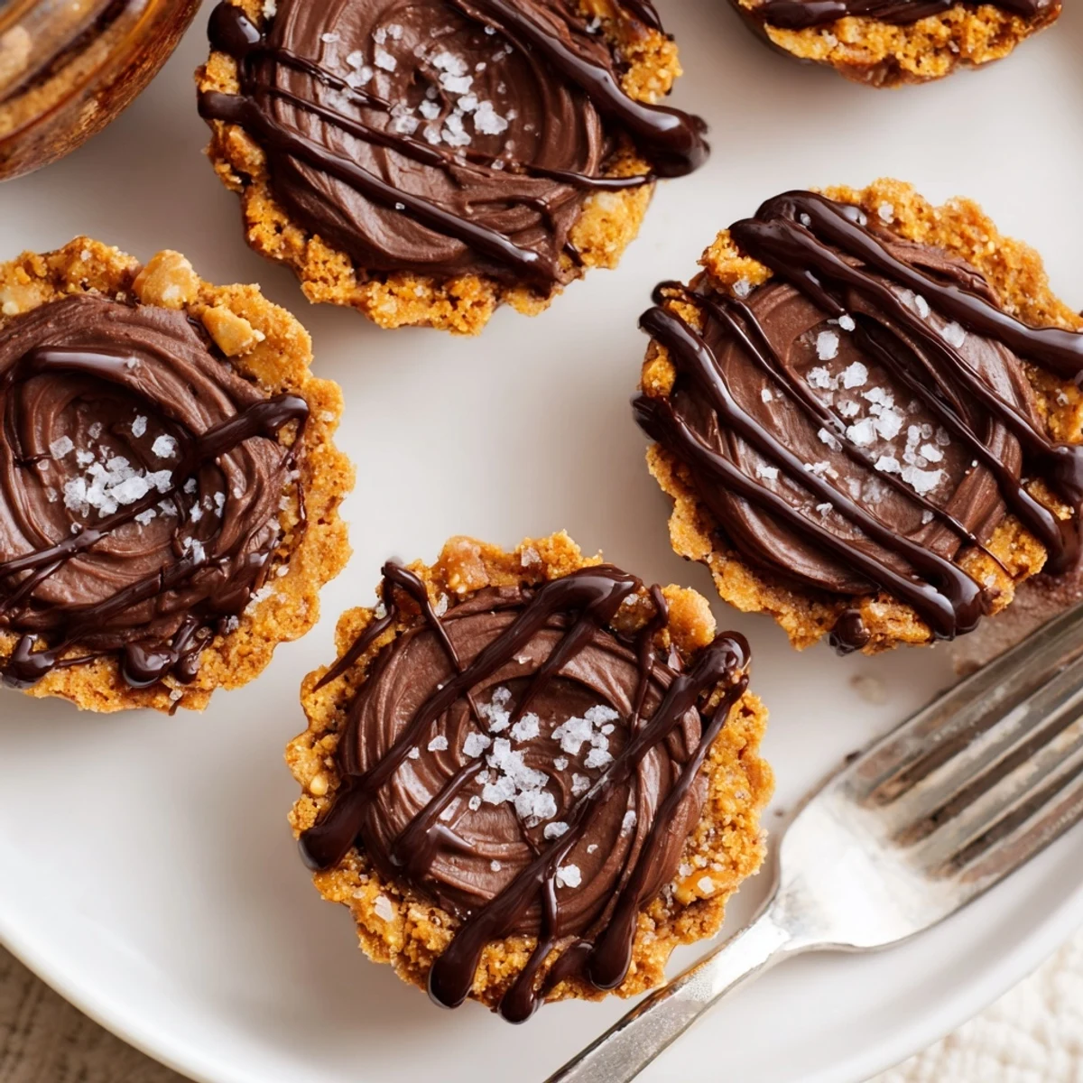 Indulge in sweet-salty pumpkin chocolate pretzel tartlets, perfect for festive gatherings.