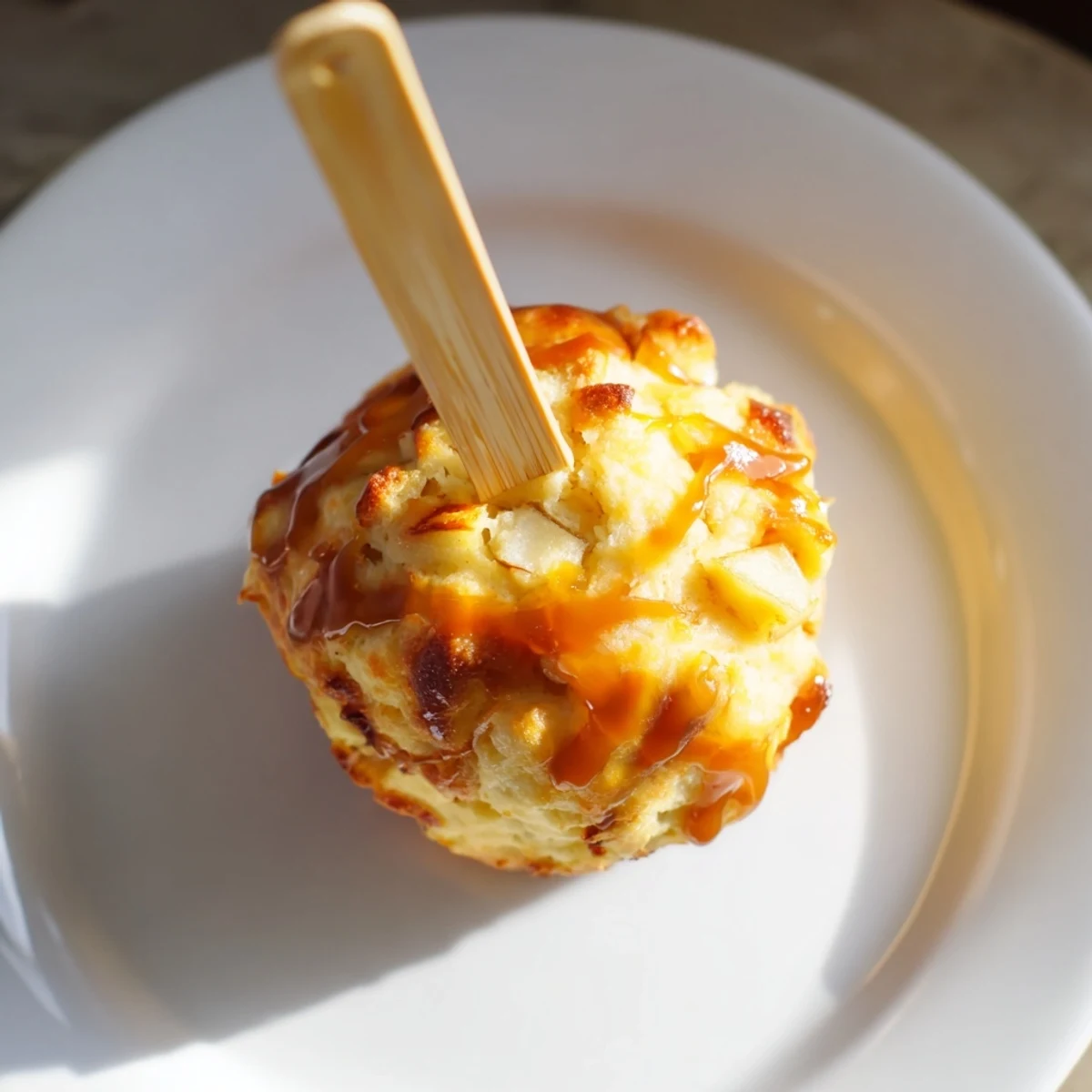 Golden biscuit muffin pops infused with apple and cheddar, perfect for brunch gatherings.