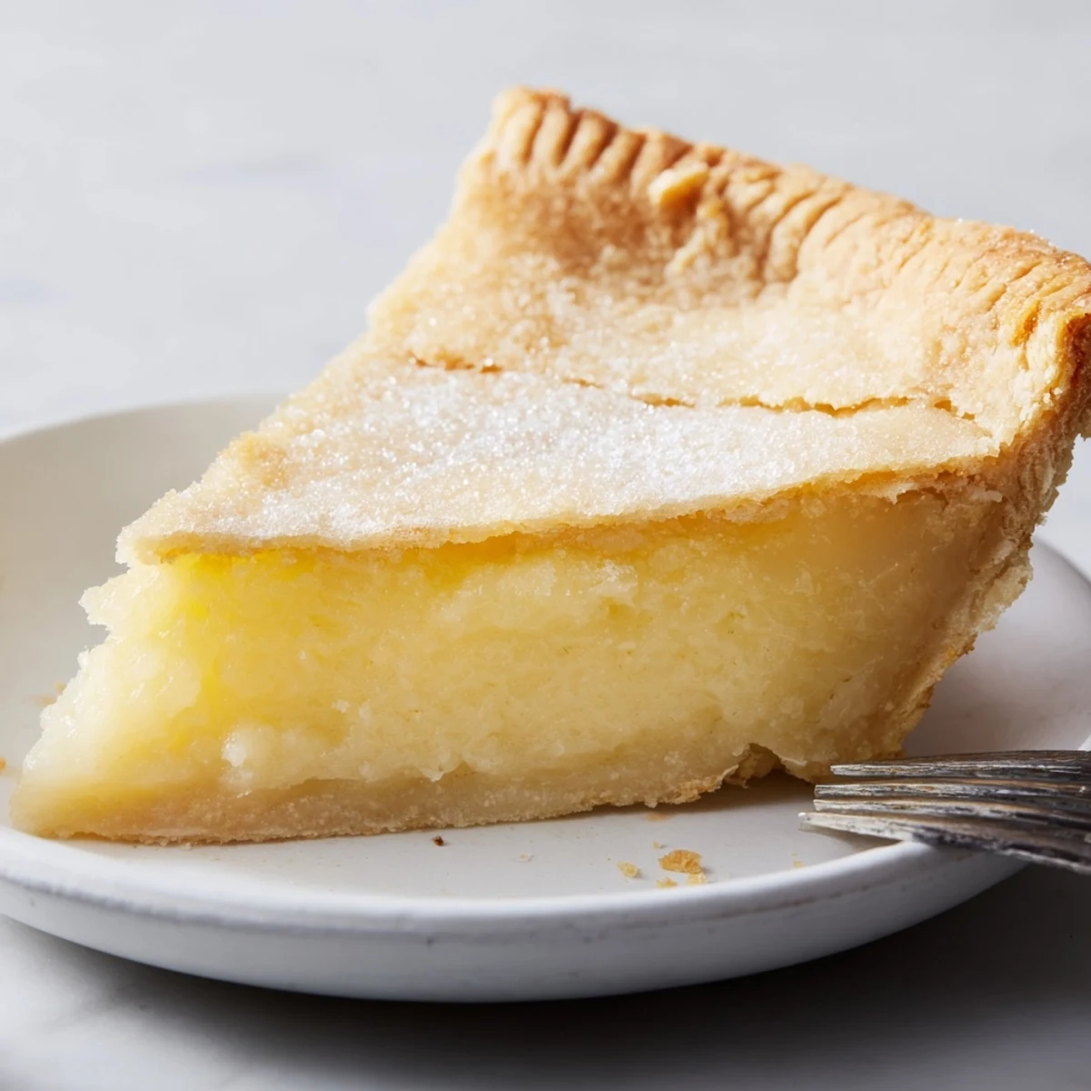 Nostalgic water pie, a delightful dessert served chilled with fresh berries.