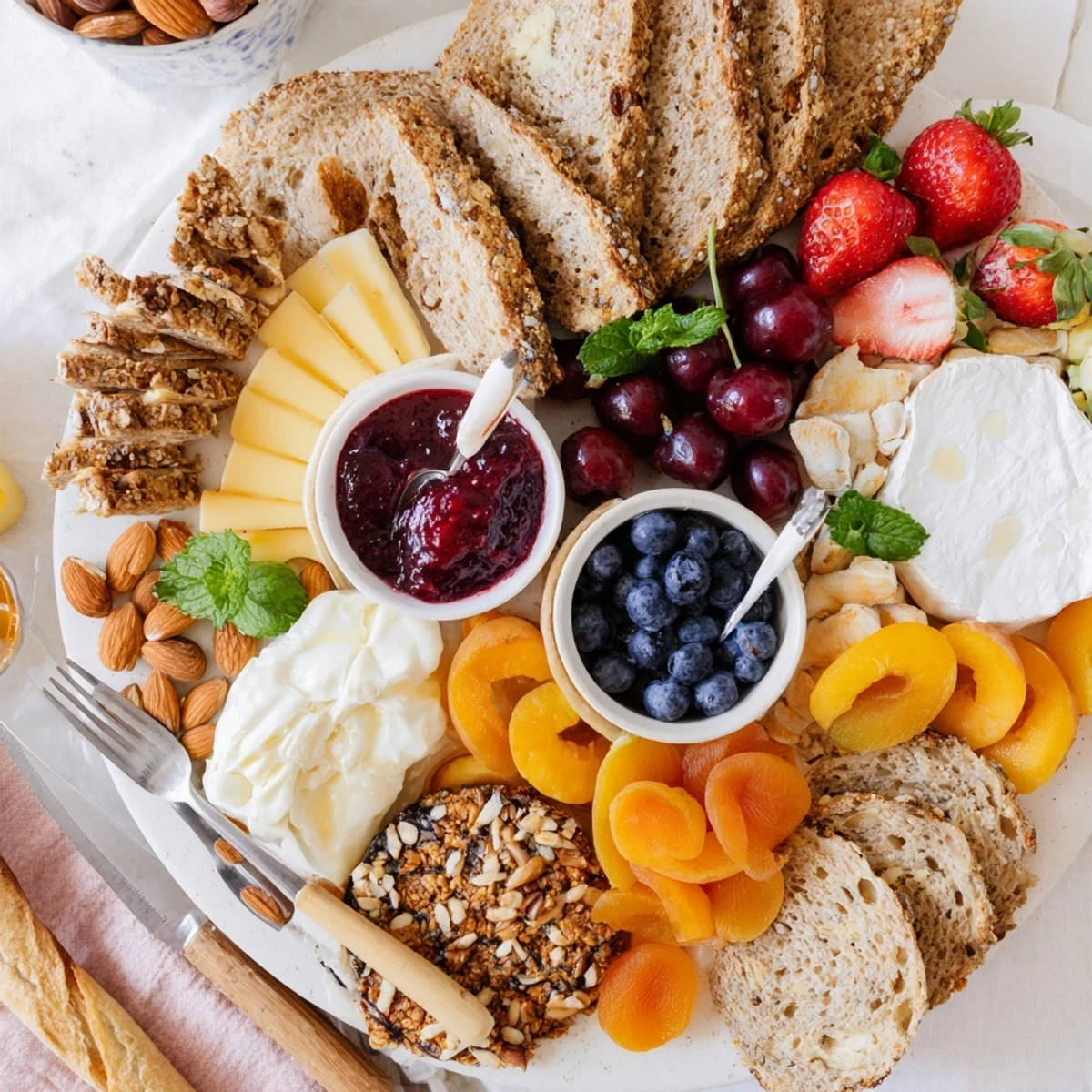 Decadent jam-infused brunch board, perfect for sharing with friends and family.
