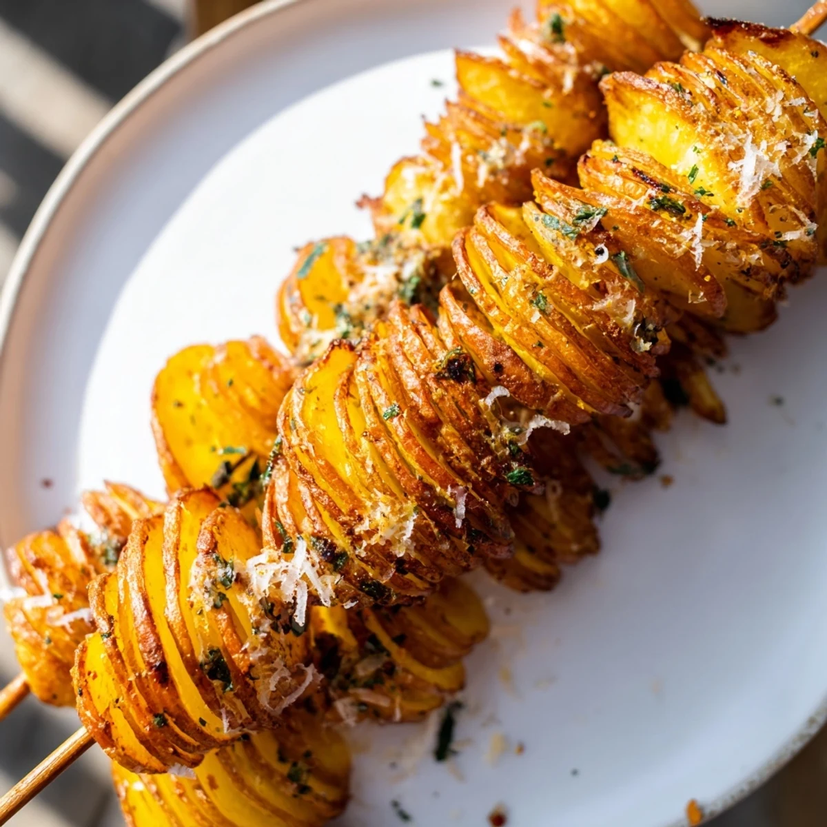 Golden Air-Fryer Tornado Potatoes, beautifully spiralized and garnished with fresh parsley.