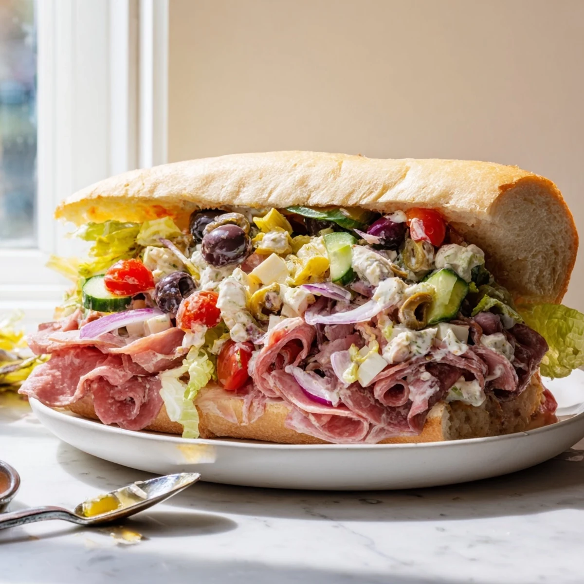 Delicious Flavor Mash-Up Sandwiches showcasing Italian meats, crisp lettuce, and savory dressings.