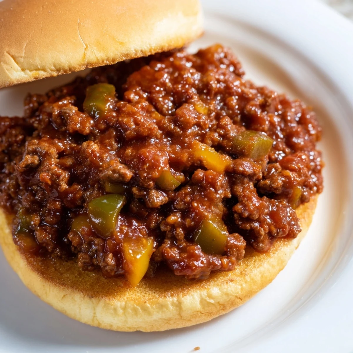 Steaming hot Sloppy Joes piled high on toasted buns, a classic American dinner.