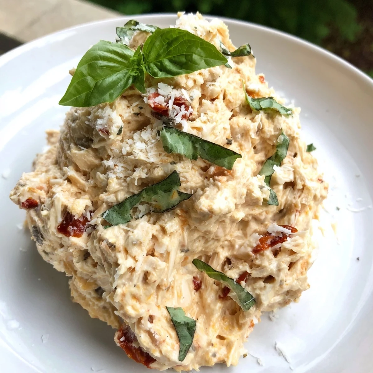 Golden and bubbly, the comforting Lightened Marry Me Chicken Dip is perfect for dipping veggies or crackers.