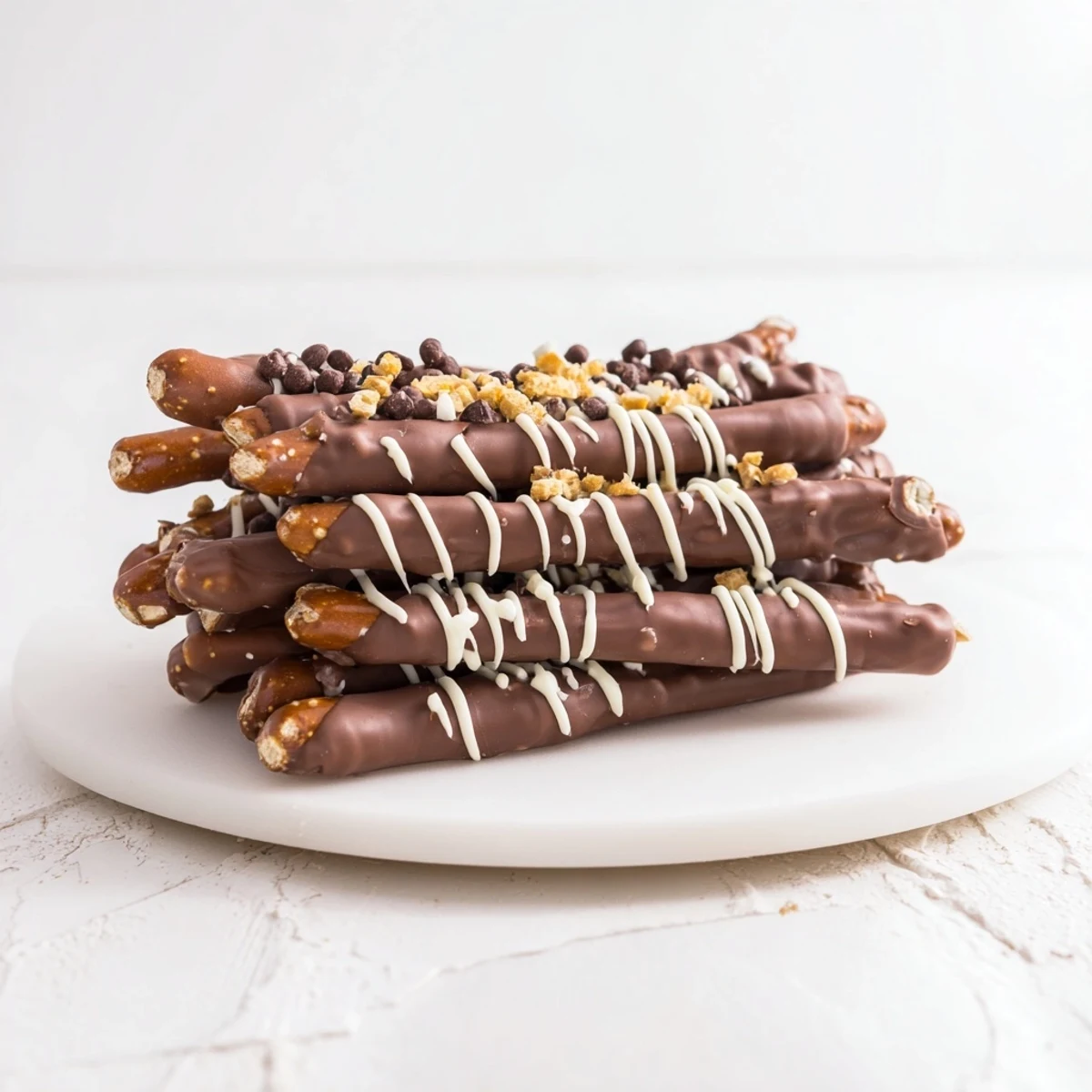 Chocolate Covered Pretzel Stack