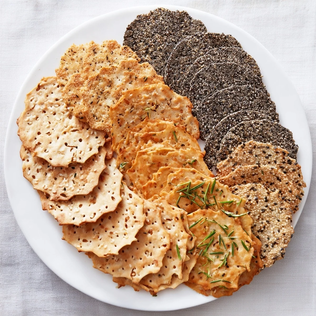 Gourmet Crackers Layered Fan