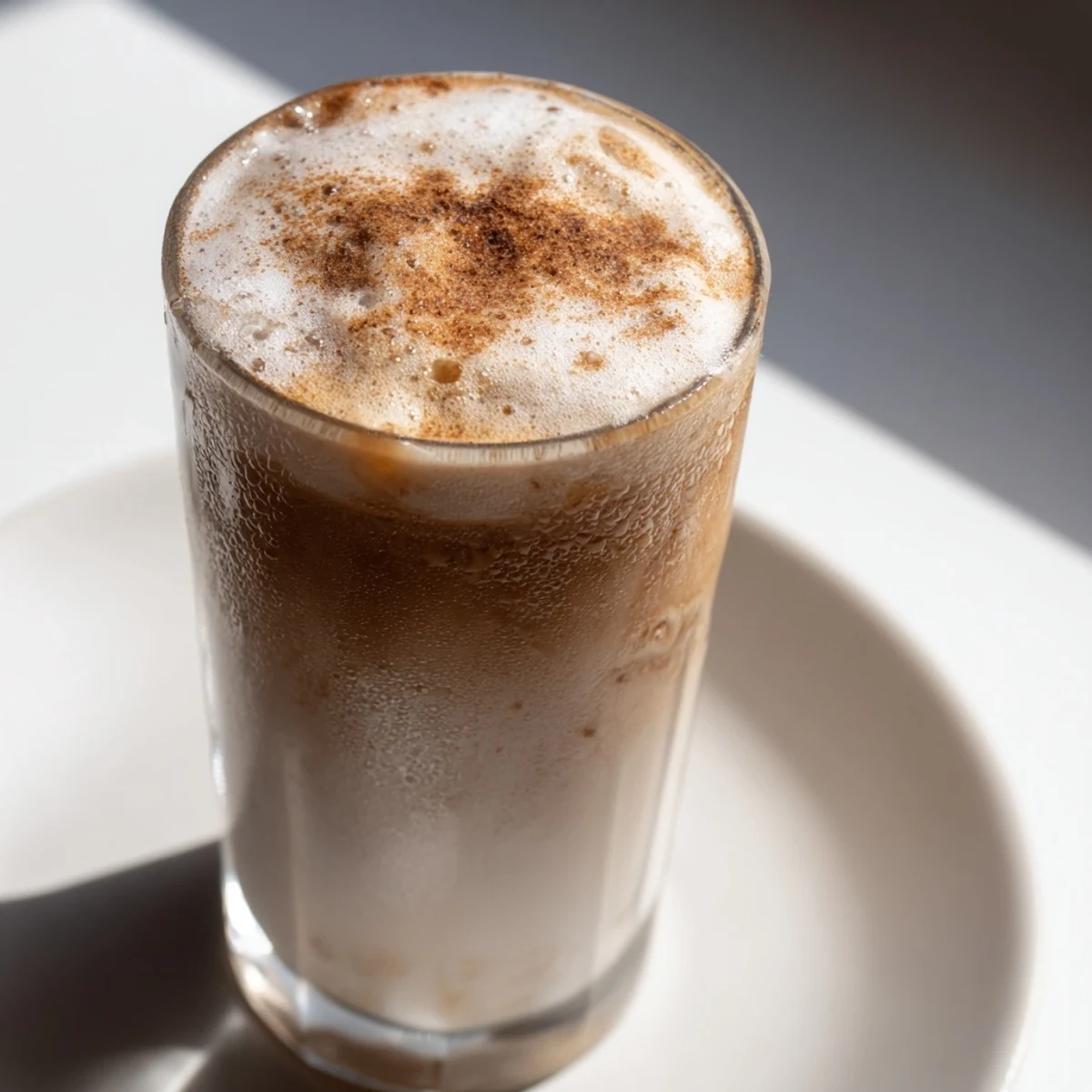 Enjoy the refreshing Iced Brown Sugar Oat Latte, a dairy-free treat on a hot day.