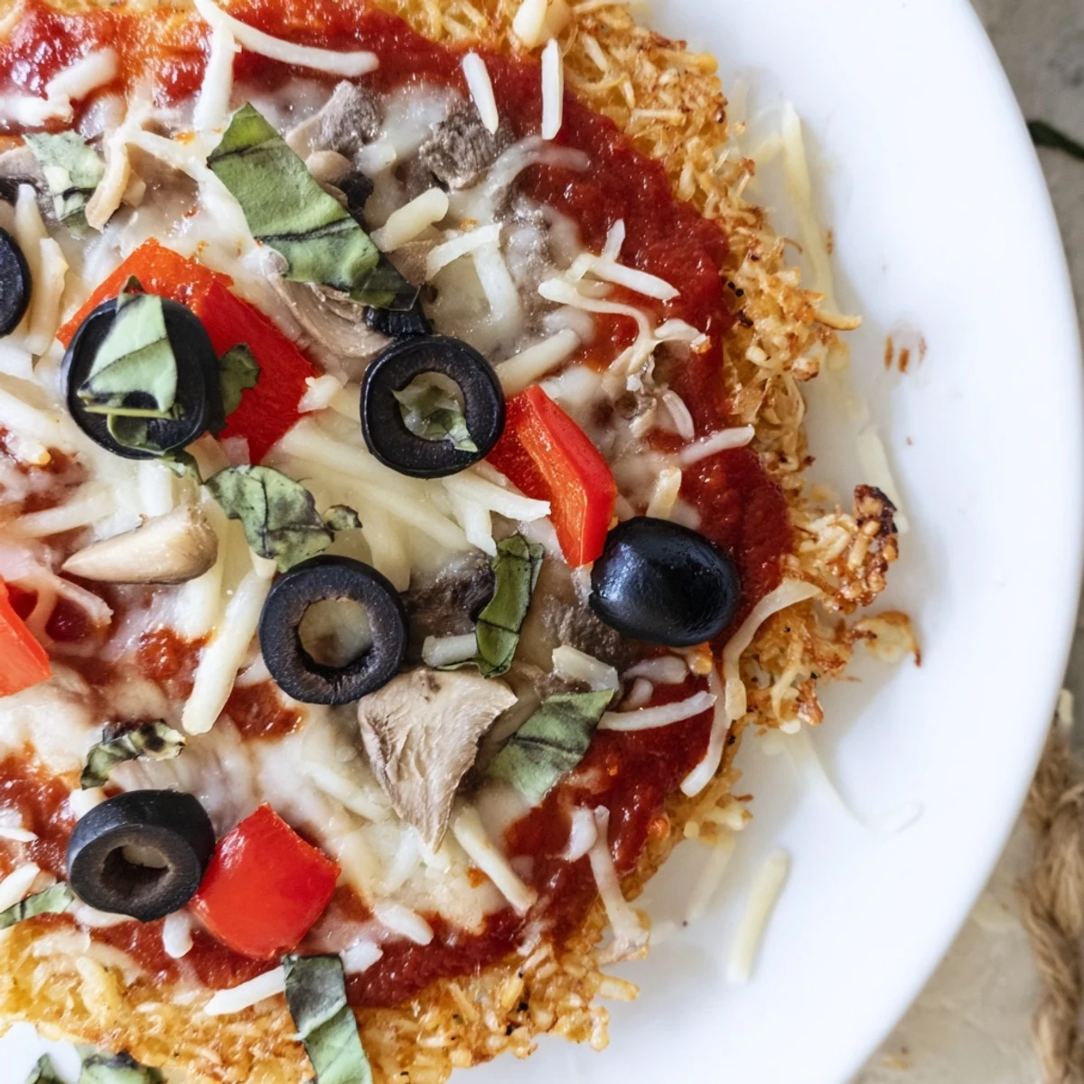 Crispy-bottomed Rice Cake Pizza Squares, a gluten-free appetizer with customizable toppings galore.