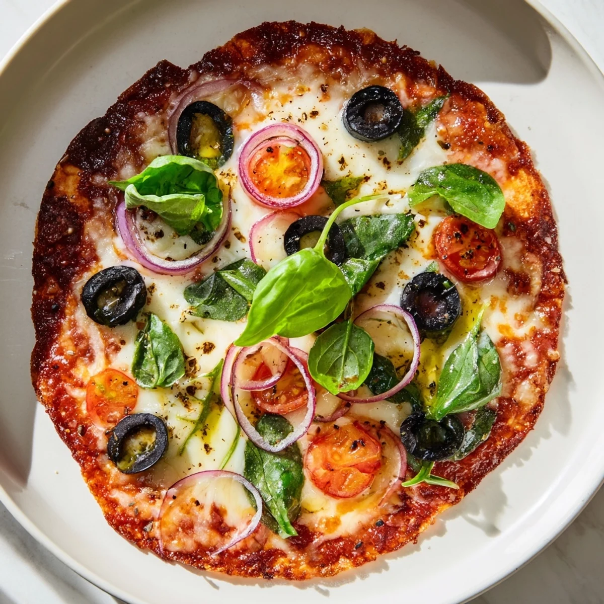 Golden and crispy edges on this easy homemade crispy tortilla pizza are irresistible.