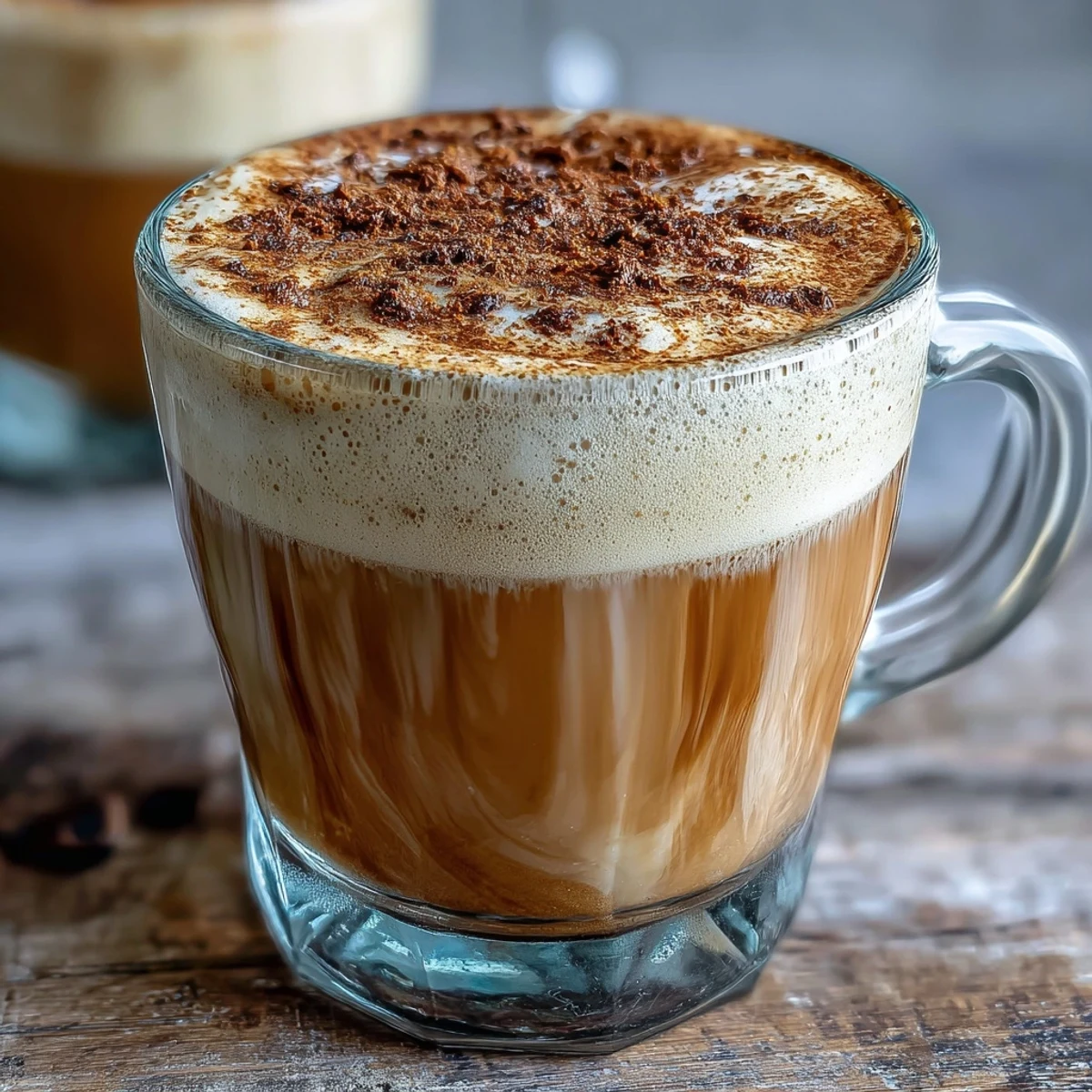 A freshly prepared Hojicha Latte, served hot with a sprinkle of matcha powder, perfect for a relaxing afternoon.