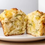 Golden-brown Dill Pickle Sweet Tea Cheddar Biscuit Muffin Loaf with melted cheese pockets.  