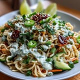 Cold Sesame Noodle Bowl Cucumber