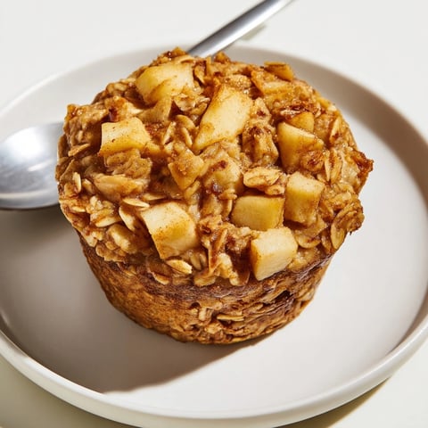 Golden Protein Apple Cinnamon Oatmeal Cups fresh from the oven, ready for breakfast.