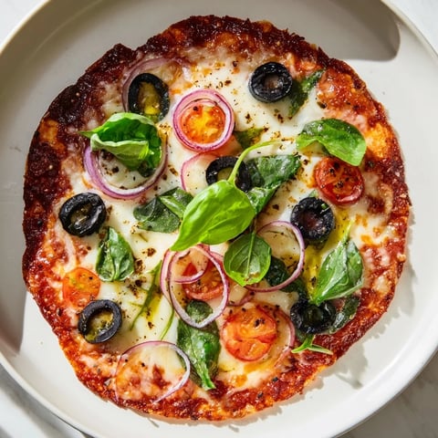 Golden and crispy edges on this easy homemade crispy tortilla pizza are irresistible.