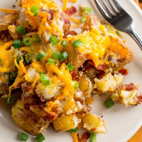 Smashed Green Onion Potato Bombs
