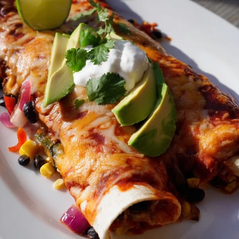 Farmers Market Vegetarian Enchiladas