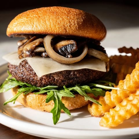 Mushroom Swiss Burger Delight