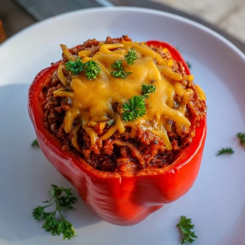 Sloppy Joe Stuffed Peppers