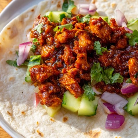 Sticky Chicken Tikka Tacos