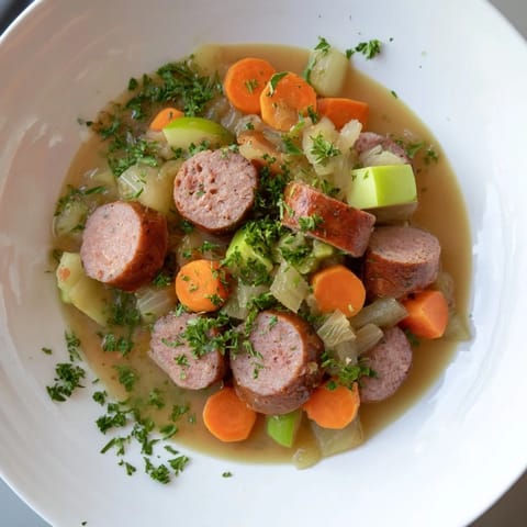 Stovetop Sausage Celery Apple