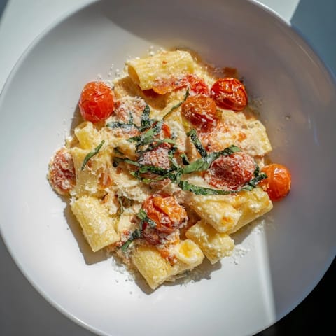 Four-Cheese Baked Block Pasta