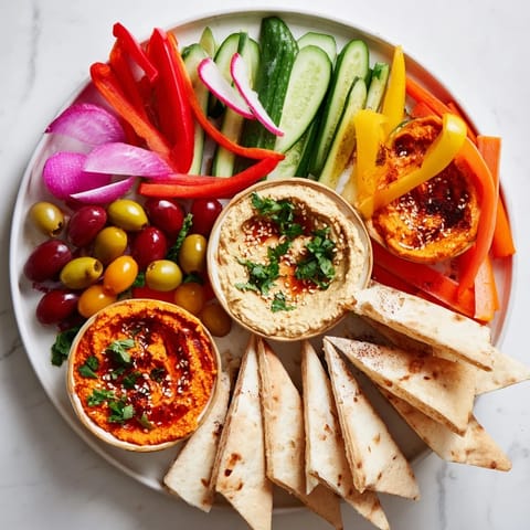 Beautiful The Moroccan Tent platter: a vegetarian feast with hummus, baba ganoush, and fresh vegetables displayed.