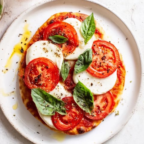 Quick Margherita Naan Pizza