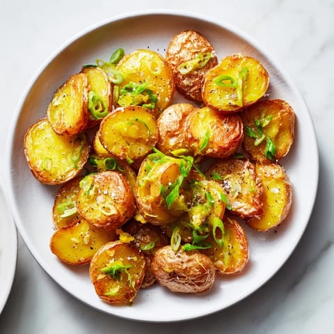Smashed Green Onion Potatoes