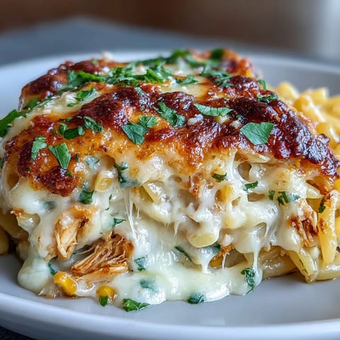 Juicy chicken and smoky street corn flavors meld in this baked pasta dish.