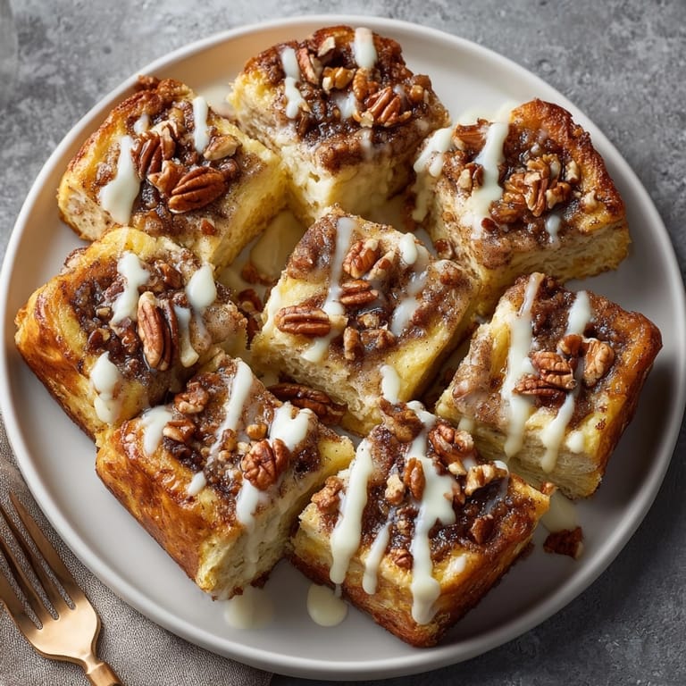 Deliciously baked Cinnamon Roll French Toast Bake, showcasing the rich custard and cinnamon swirl aroma.