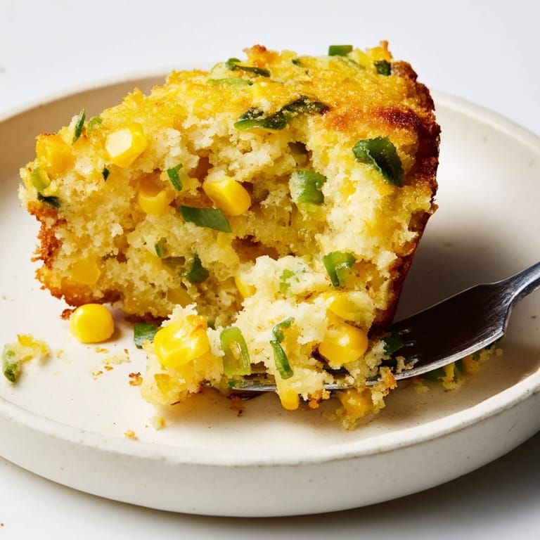 Warm Cheddar Corn Chaos Cake, perfect for brunch or a flavorful savory snack.