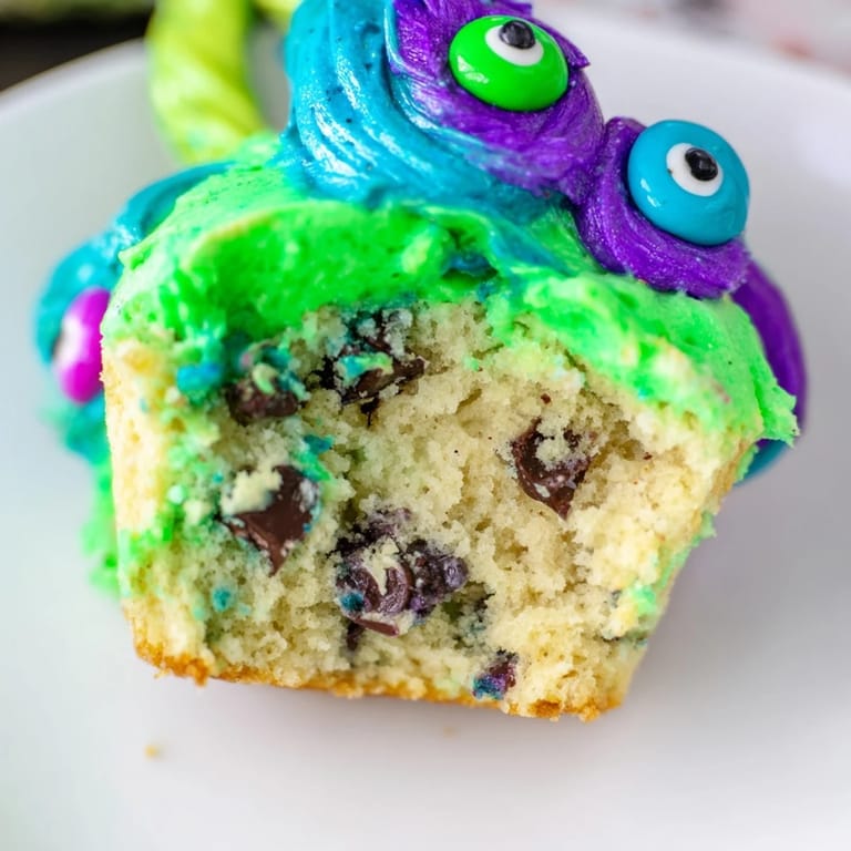 Whimsical cream soda monster cake pancake muffins, perfect for kids' parties and breakfast.  