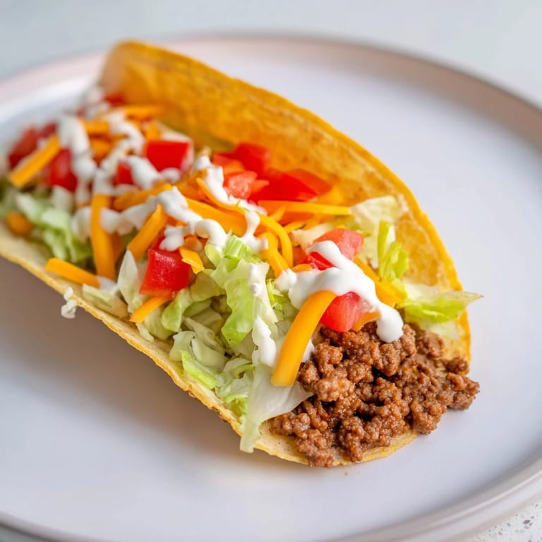 Enjoy a homemade Cheesy Gordita Crunch taco, where crispy meets creamy in Tex-Mex flavors.