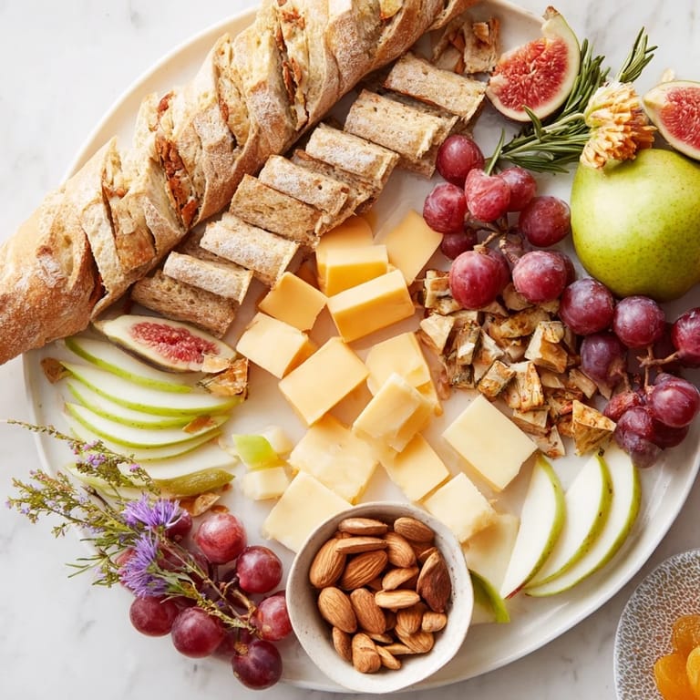 A captivating overhead shot of a golden wheat bundle board, perfect for a festive appetizer spread.