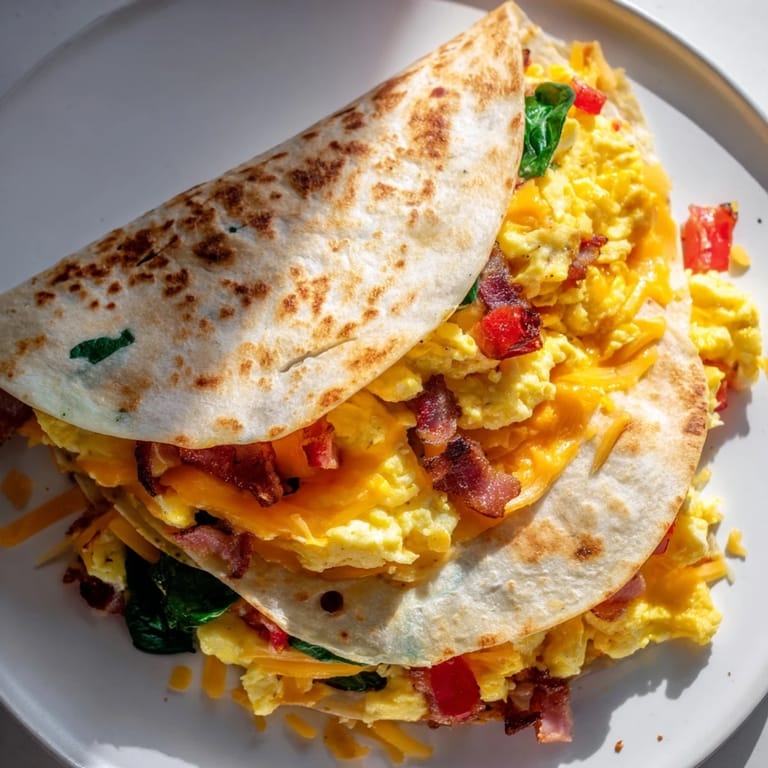 Breakfast Folded Tortilla Wraps