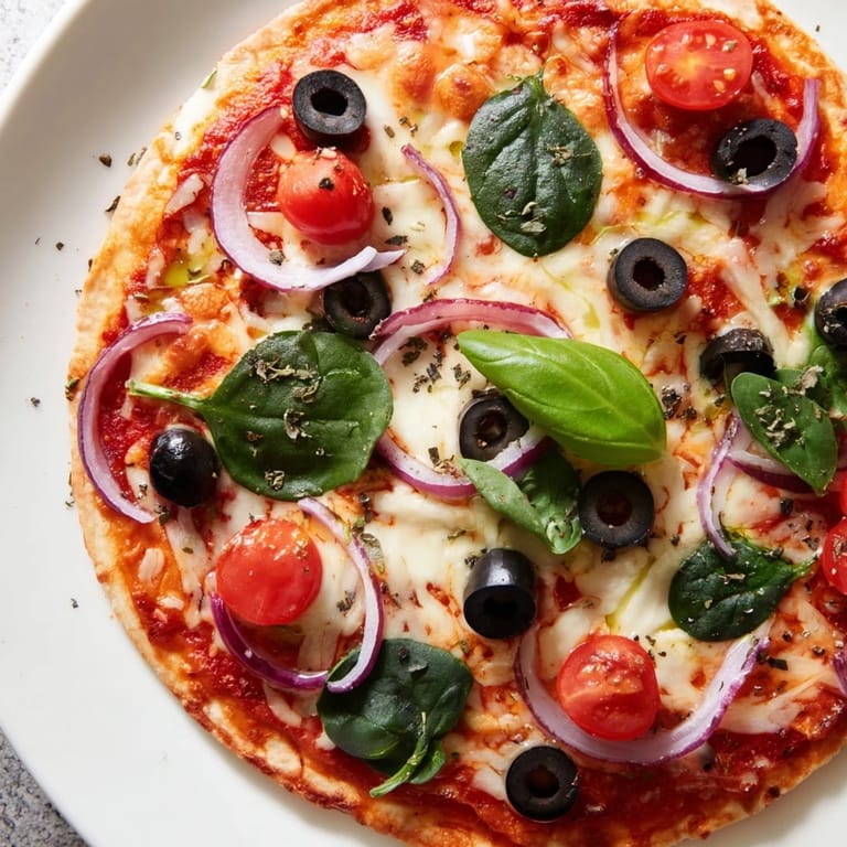 Enjoy a taste of Italian-American with this simple and quick crispy tortilla pizza recipe.