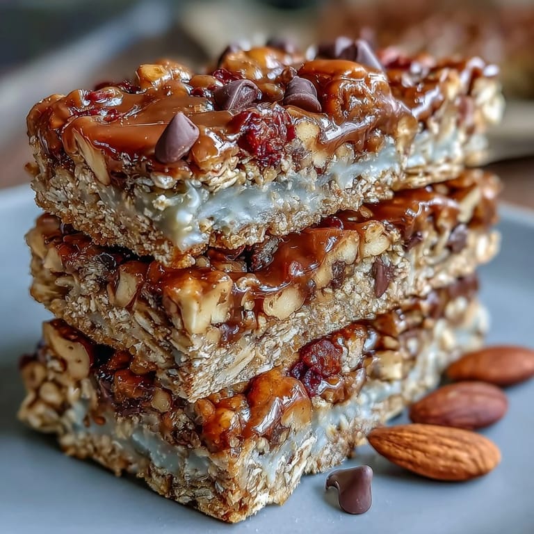 2. Chewy, nutritious granola bars packed with wholesome oats, crunchy nuts, and sweet dried fruit, ideal for outdoor adventures.  