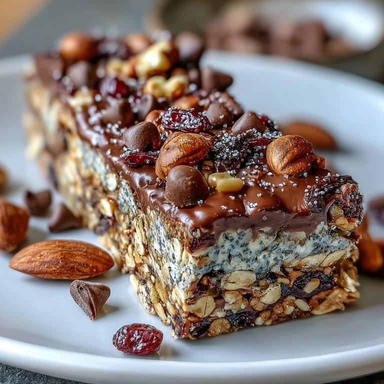 3. Easy no-bake granola energy bars featuring a mix of oats, nuts, and dried fruit, great for quick, healthy snacking.