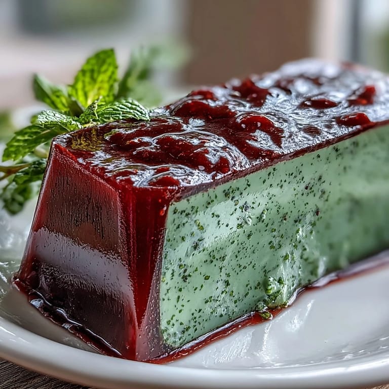 Elegant Yokan Japanese Red Bean Jelly with Matcha, layered for dessert boards.