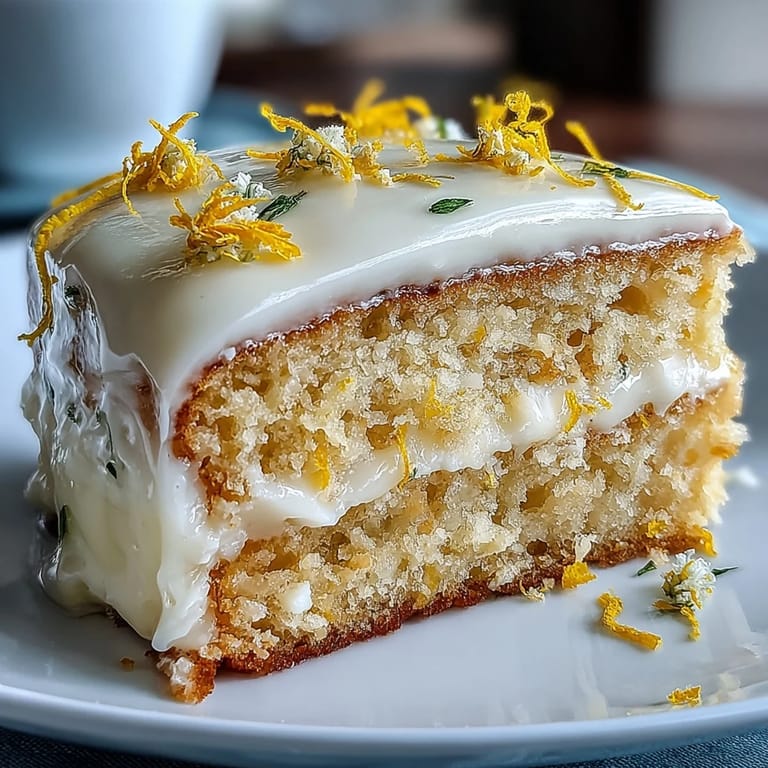 Vibrant Baby Shower Lemon Sunshine Cake adorned with fresh, edible flowers.