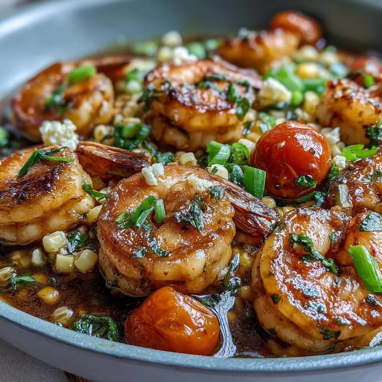 Vibrant Garlic Butter Shrimp and Corn Skillet bursting with fresh flavors.