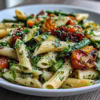 Vibrant Spring Pasta Primavera with colorful fresh vegetables and herbs in a light, lemony sauce.